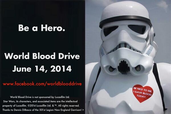I'm posting a bounty. Collect the most blood for the World Blood Drive on June 14 and win big bragging rights.