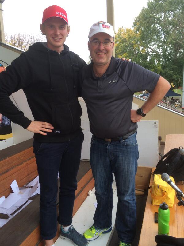 The Commentary team at this year's Stawell Gift meeting - job well done by first timer Oli Wurm !!  #Stawell_Gift