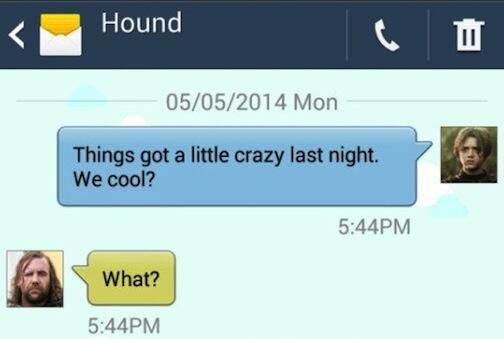 paramount_ads's tweet photo. 4 Hilarious Texts Between #GameOfThrones Characters (via @THGossip): http://t.co/FKA98qgwo6 #GoT http://t.co/Ls7HzbTMC7