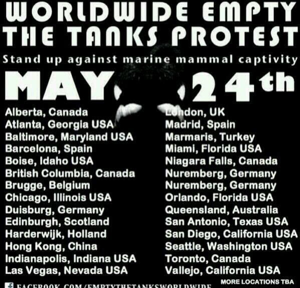 Join 2nd Annual #EmptyTheTanks Worldwide event on May 24! bit.ly/1qANhya #Blackfish #CaptivityKills