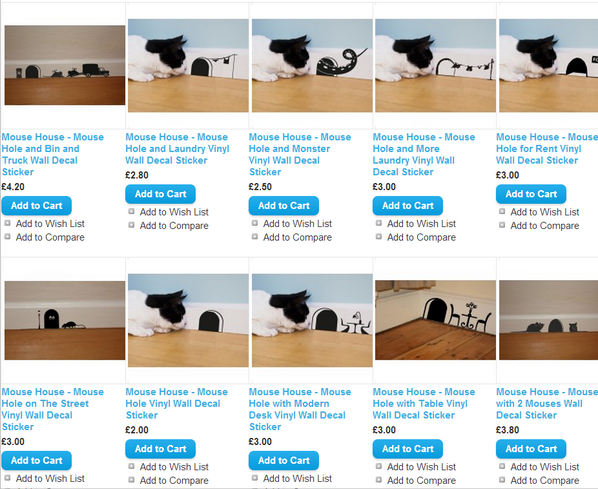 Mouse Hole Wall Stickers tinyurl.com/npkljtp