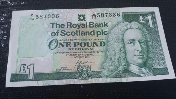 madamkristie's tweet image. This is soo cool! #onepoundnote #currency #scotland @StueyHermy @BurgessRj