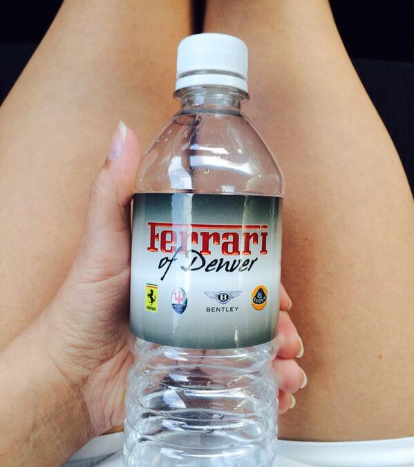 lor_c920's tweet image. $200k for a car n all I get free is a bottle of water... #firstworldproblems #nofilter #notabitch