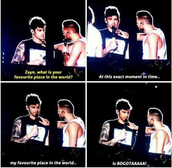 imarianax's tweet photo. Zayn dijo que el mejor lugar del mundo era Bogotá! Claro el de los terroristas #ModestColombiaIsNotTerrorist http://t.co/iS0QqWfAgc
