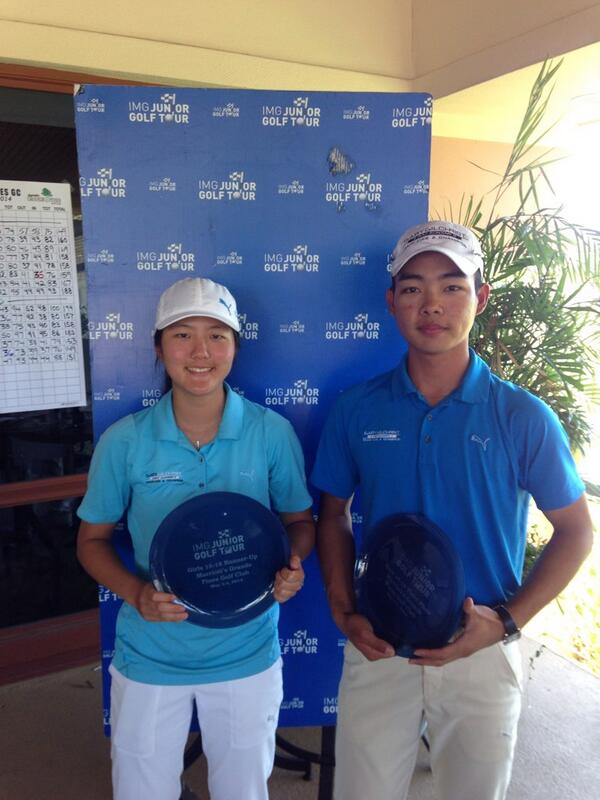 BalckeGrant's tweet photo. @GGGAgolf students Mami Yamamoto finishes 2nd and @ChinThomasYint 3rd @IMGJrGolfTour Grande Pines #longweekend http://t.co/fvjQEXhRHP