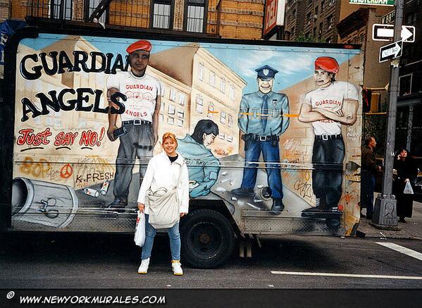 AngelsofQueens's tweet image. The community celebrates the Guardian Angels with a murale in New York City.