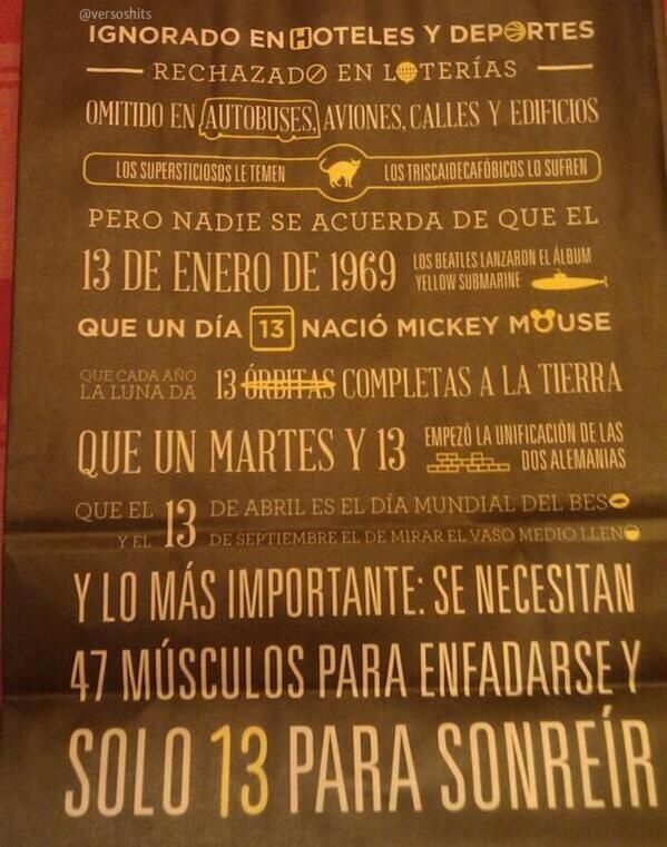 versoshits's tweet photo. Del número 13 sabemos poco... http://t.co/hwUL0xlDeE