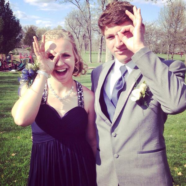 emmeyer06's tweet photo. Shoutout to @A_Miller13 for being hands down the coolest prom date! 😜👌 http://t.co/qjZfiy39sa