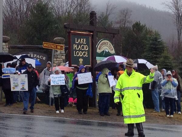 Small part of the crowd at #picketinthepines