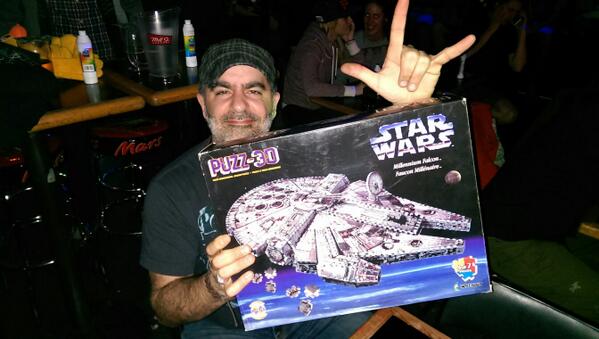 How stoked is Jamie over his Millennium Falcon win at Trailer Park Bingo? #MayThe4thBeWithYou