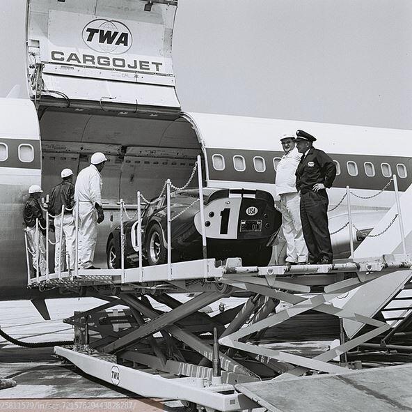 One of Shelby American's four Daytonas on its way to France for the 1965 Le Mans test. Photo: Dave Friedman