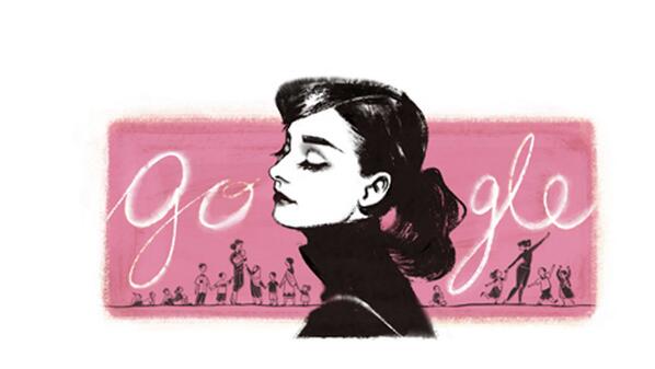 mashable's tweet image. Google Doodle honors the many sides of Audrey Hepburn on her 85th birthday on.mash.to/1nWISJ8