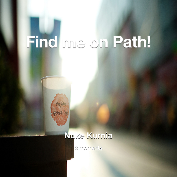 nuke_jkt's tweet photo. Find me on #Path now! Go to: http://t.co/5TdVLksGO1! #thepersonalnetwork http://t.co/D06mezzejz