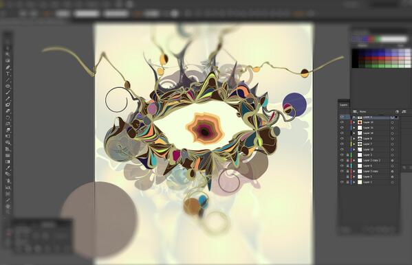 virus69's tweet image. Exploration of organic forms ...  #adobeillustrator #eye #fusionfactory