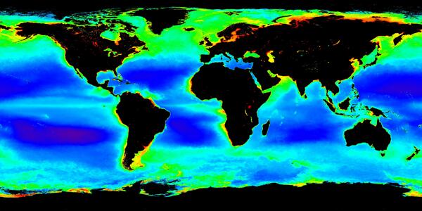 NASA's tweet image. As seen on #Cosmos: Ocean life - see how we view life in Earth's oceans from space 1.usa.gov/1unVtqj