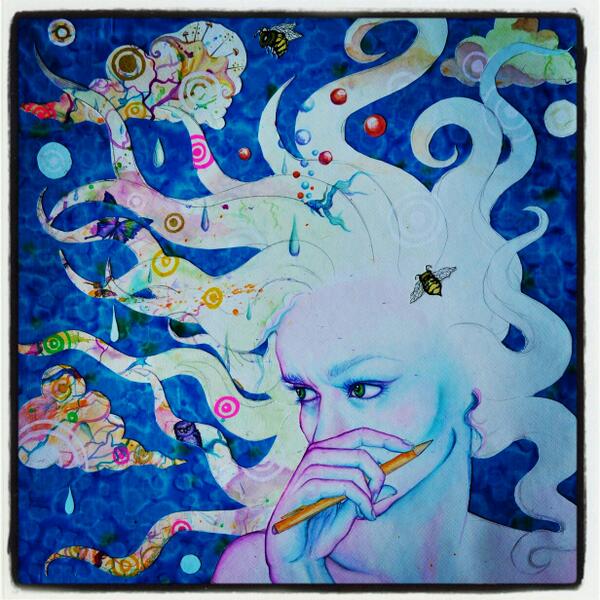 Dbeuartist's tweet photo. #FirstTweet #Dbeu acrylic on paper http://t.co/lM6q099sQ6