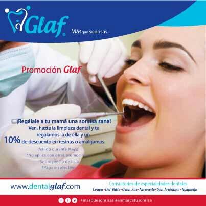 Glaf_sonrisas's tweet photo. ¡Ven a Glaf y enmarca tu sonrisa y la tu mamá! #Promoción #mayo #dentista #df #mujer #familia #niños http://t.co/uoXXfwpi3x