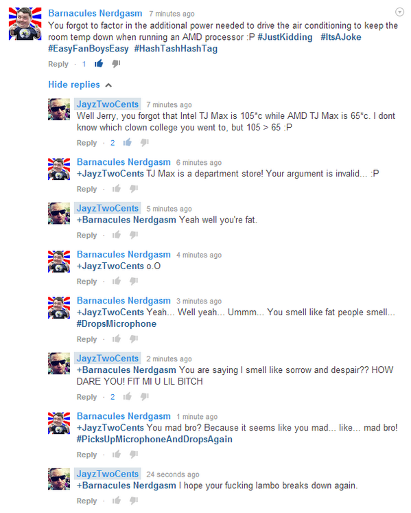 Barnacules's tweet photo. How to @YouTube comment really good! #YouTubeTip #HowToTroll @JayzTwoCents http://t.co/du3Vujz3zt