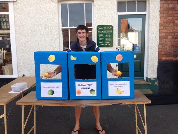 Boom warming up the Human Fruit Machine for the May market.