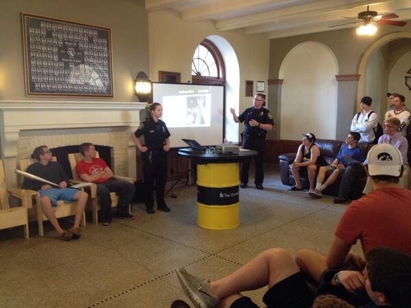 Thanks to our friends over at ICPD for coming by the house this evening for an educational &amp; for keeping us safe!