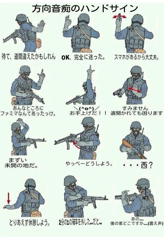 handomato's tweet photo. 方向音痴のハンドサイン https://t.co/fKWL2OAEkG