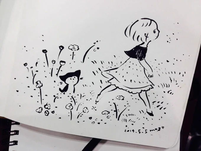 お店番しています。もげさんにスケブ描いていただきましたかわいい! 白湯さん はお52bです。 
