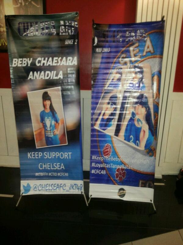 ChelseaFC_JKT48's tweet photo. Wah makasih bantuannya min & admin @Bebyyers :))) @ABSTeamBeby: ChelseaFC_JKT48 banner sudah berdiri tegak #MinHS http://t.co/rNeFXrOBn3