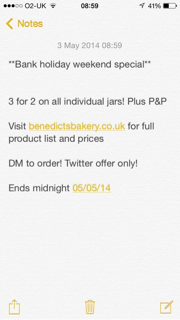 benedictsbakery's tweet photo. It's the last day of our 3for2! 

#Tweeturbiz #udobiz #bizitalk @AwardingWomen #firstletterbiz #PurpleBiz http://t.co/CL50j0Q9Ai