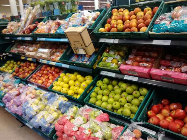 Full shelves this bank holiday Monday #tesco #produce #fresh
