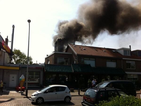 Grote brand in chinees restaurant Molenweg