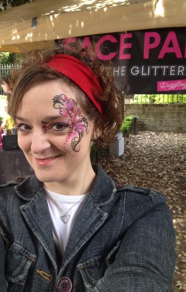 gingerbeerengin's tweet photo. 'Mrs Perks' has had her face painted by The Glitterbox @HighgateMarket @LauderdaleHouse! http://t.co/hBcbN4YHui