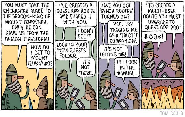 'The Enchanted Blade' (my cartoon for Saturdsay's @guardianreview ) #maps  #apps 