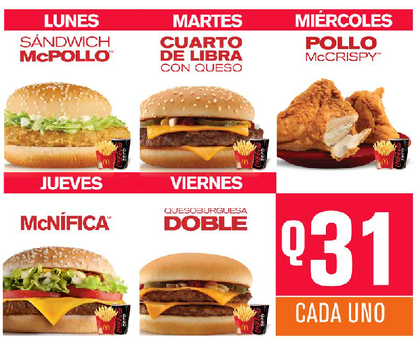 McDonald's Guatemala on Twitter: "#McMenú del día