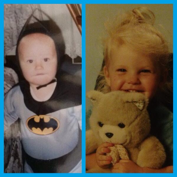 Who's cuter? Definitely the sweet angel with the teddy bear! ;-)