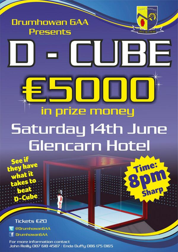 Want to win €5000 for your club charity or simply yourself please contact people below in the next few days