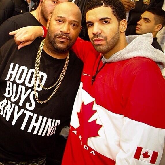 WordOnRd's tweet image. Drake and Bun B last night at The Hoxton. #Toronto
