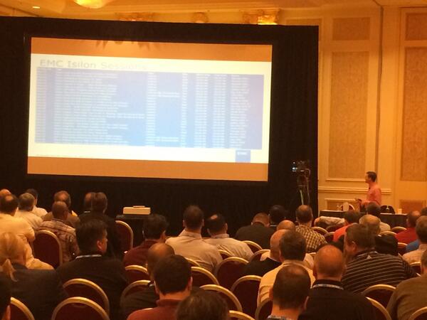 sureshcs's tweet image. @nkirsch rocking a full house #emcisilon session at #emcworld