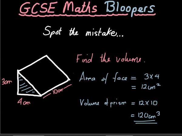 GCSE Maths Blooper