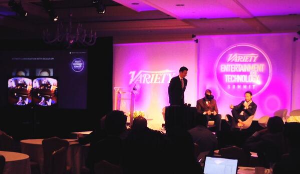 watchwith's tweet photo. Keynote conversation at @Variety #enttechsummit with @oculus VR's Eugene Chung http://t.co/pgrrQRlCTM