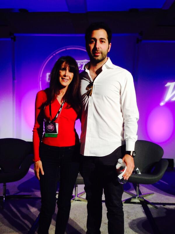 JulieSpira's tweet photo. @justinmateen Great 2 see u at #variety #enttechsummit. Congrats on 800 million swipes/day on @Tinder http://t.co/QKHjZhEWaG