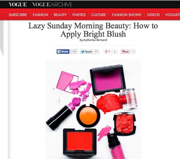 Tech Orange CHEEK Cream is part of <a href="/voguemagazine/">Vogue Magazine</a>'s Lazy Sunday Morning Beauty story vogue.com/vogue-daily/ar…