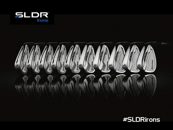 TaylorMadeGolf's tweet photo. The new #SLDRirons will be available on 6/6 in both steel ($899 KBS Tour C-Taper 900 &amp; graphite ($999 SLDR Fujikura). http://t.co/spBAqH3Suh