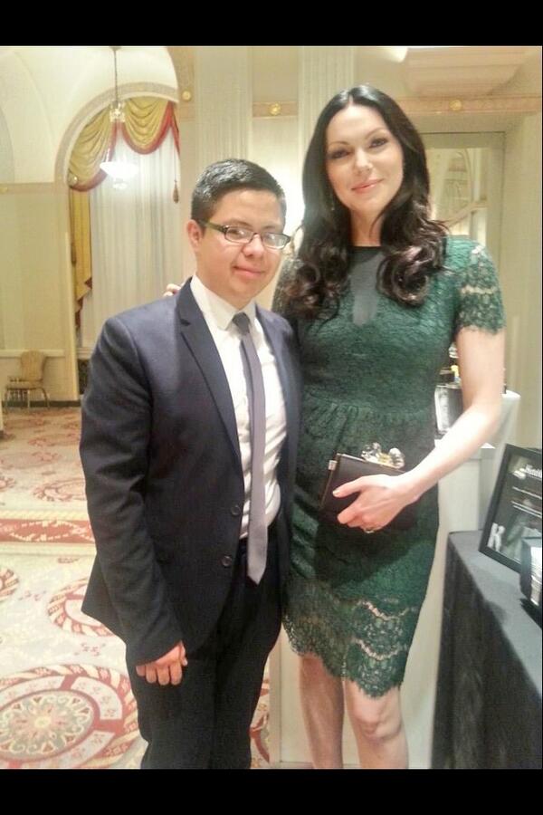 SimonCvz's tweet photo. It was a pleasure meeting @LauraPrepon at the GLAAD Media Awards. Exited for the upcoming season! http://t.co/fuSma238E2