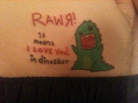 BroadwayBaby71's tweet photo. “@ShitTats: Handy to know if you were dating a Velociraptor http://t.co/aluHAvwDEt��� @1771DIVA