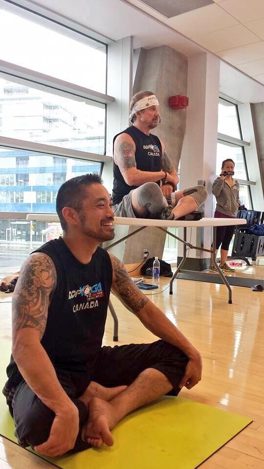 DDPYoga_VAN's tweet photo. @DDPYoga @RealDDP #DDPYOGA learning from and helping teach with the big man DDP; 1st Canadian DDP Yoga Workshop. http://t.co/T0HdJSw2ij