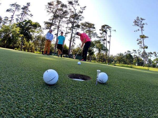 SrixonGolf's tweet photo. An EPIC putting battle going on @TPCSawgrass between @Michael__Putnam &amp; @AndrewPutnam1. http://t.co/G4MiA1BsIt