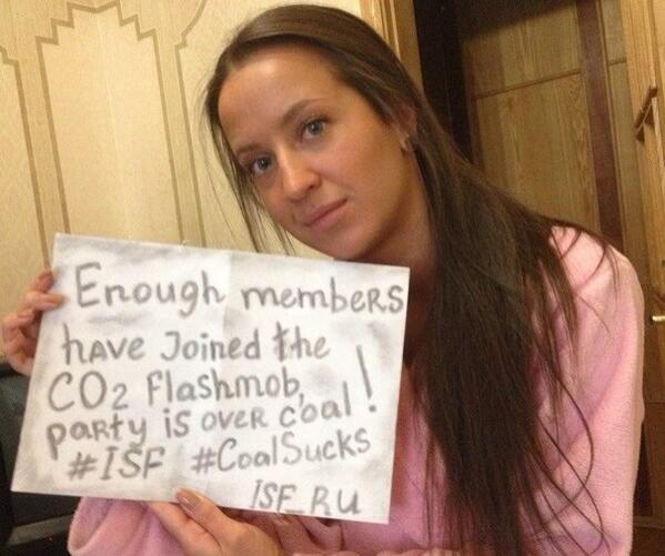 Enough members have Joined the CO2 Flashmob, party is over coal!  #ISF #CoalSucks #YEARSProject <a href="/alissaandreeva/">Alisa Andreeva</a>