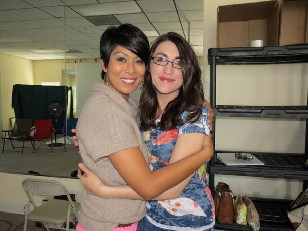 TheActorXfactor's tweet photo. Producers: @adellepalfrey  and @GelinVicente  during our very first day of filming! #theactorfactor #film #actors http://t.co/kKlS5CR4KX