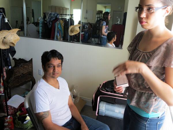 TheActorXfactor's tweet photo. @Niraj_Trivedi1 getting ready for his close-up! #director #DirectorsAndDivas http://t.co/b6ZS3X9HRB