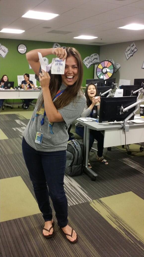 Meli_Ellajean's tweet image. HR gave one lucky new empolyee an #eyepad and 50 Zollars for their best #CincoDeMayo drunk walk.   #InsideZappos